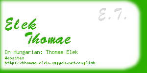 elek thomae business card